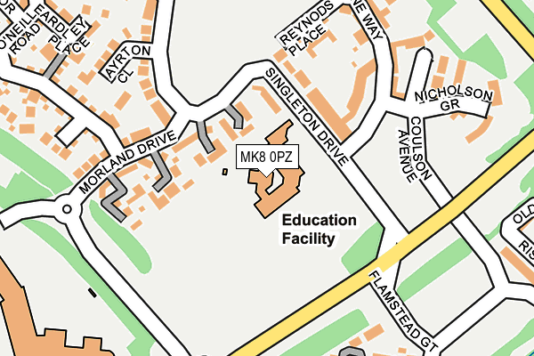 MK8 0PZ map - OS OpenMap – Local (Ordnance Survey) MK8 0PZ map - OS OpenMap – Local (Ordnance Survey)