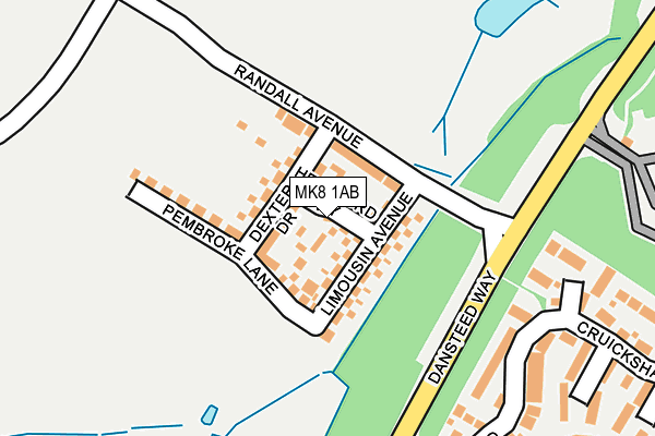 MK8 1AB map - OS OpenMap – Local (Ordnance Survey) MK8 1AB map - OS OpenMap – Local (Ordnance Survey)