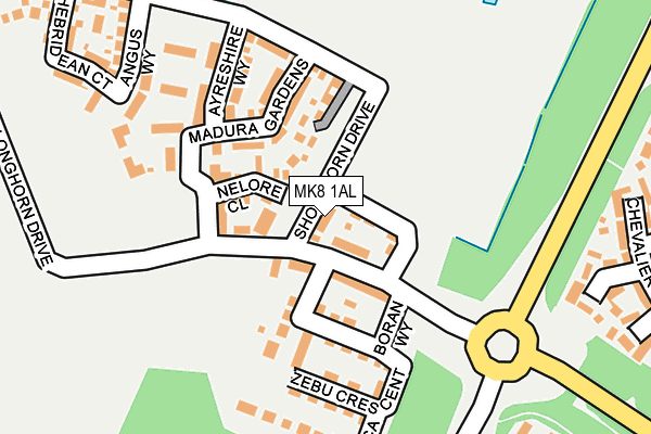 MK8 1AL map - OS OpenMap – Local (Ordnance Survey) MK8 1AL map - OS OpenMap – Local (Ordnance Survey)