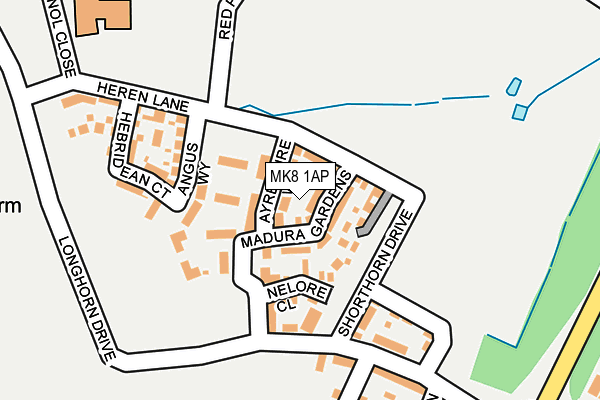 MK8 1AP map - OS OpenMap – Local (Ordnance Survey) MK8 1AP map - OS OpenMap – Local (Ordnance Survey)