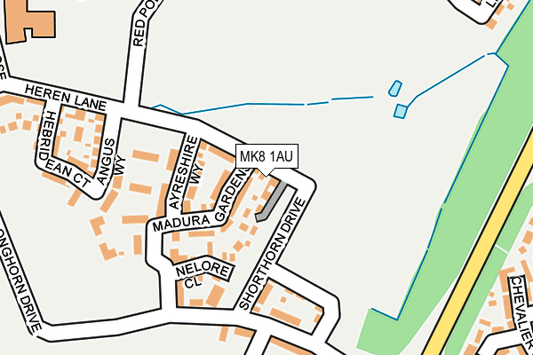 MK8 1AU map - OS OpenMap – Local (Ordnance Survey) MK8 1AU map - OS OpenMap – Local (Ordnance Survey)