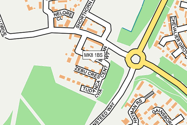 MK8 1BS map - OS OpenMap – Local (Ordnance Survey) MK8 1BS map - OS OpenMap – Local (Ordnance Survey)