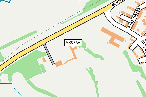 MK8 8AA map - OS OpenMap – Local (Ordnance Survey) MK8 8AA map - OS OpenMap – Local (Ordnance Survey)