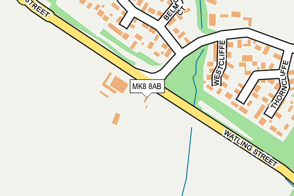 MK8 8AB map - OS OpenMap – Local (Ordnance Survey) MK8 8AB map - OS OpenMap – Local (Ordnance Survey)