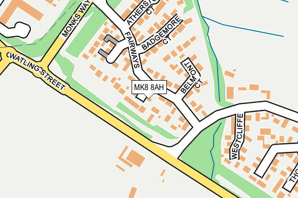 MK8 8AH map - OS OpenMap – Local (Ordnance Survey) MK8 8AH map - OS OpenMap – Local (Ordnance Survey)