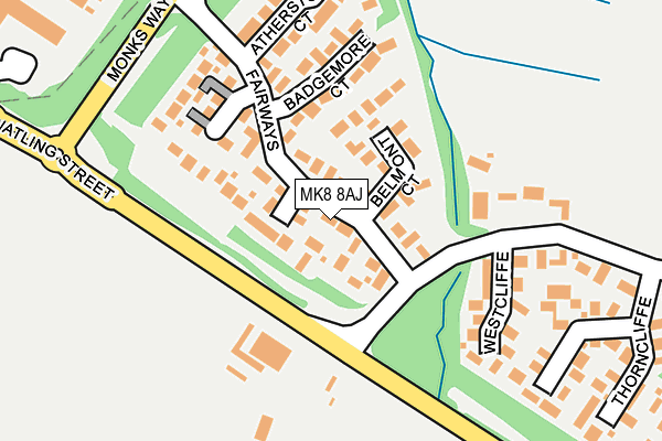 MK8 8AJ map - OS OpenMap – Local (Ordnance Survey) MK8 8AJ map - OS OpenMap – Local (Ordnance Survey)