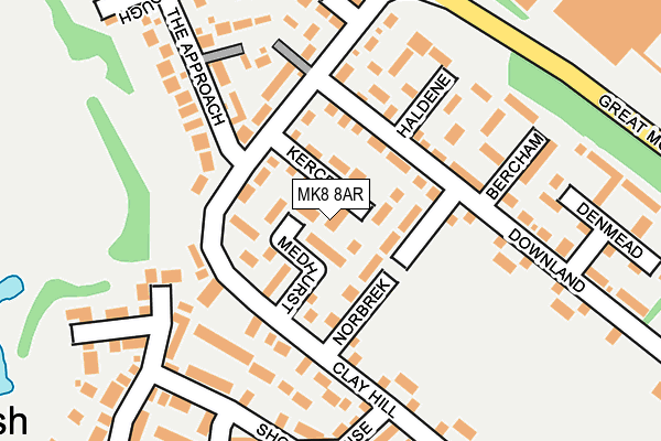 MK8 8AR map - OS OpenMap – Local (Ordnance Survey) MK8 8AR map - OS OpenMap – Local (Ordnance Survey)