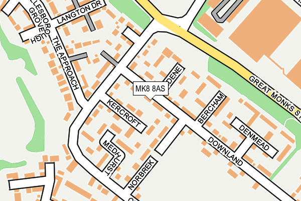 MK8 8AS map - OS OpenMap – Local (Ordnance Survey) MK8 8AS map - OS OpenMap – Local (Ordnance Survey)