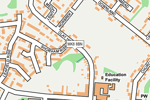 MK8 8BN map - OS OpenMap – Local (Ordnance Survey) MK8 8BN map - OS OpenMap – Local (Ordnance Survey)
