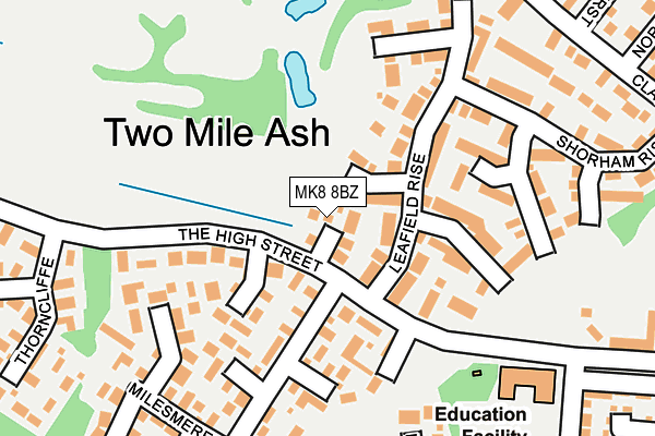 MK8 8BZ map - OS OpenMap – Local (Ordnance Survey) MK8 8BZ map - OS OpenMap – Local (Ordnance Survey)
