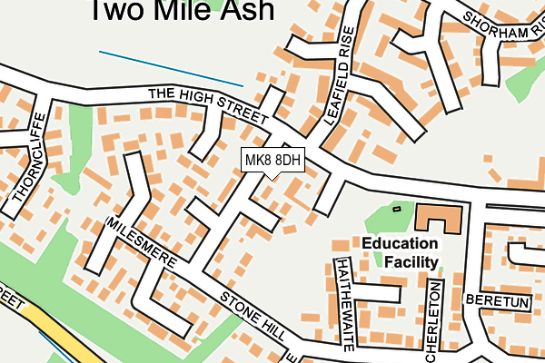 MK8 8DH map - OS OpenMap – Local (Ordnance Survey) MK8 8DH map - OS OpenMap – Local (Ordnance Survey)