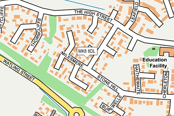 MK8 8DL map - OS OpenMap – Local (Ordnance Survey) MK8 8DL map - OS OpenMap – Local (Ordnance Survey)