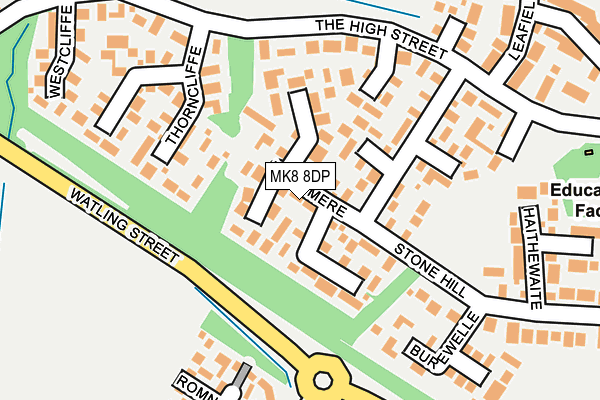 MK8 8DP map - OS OpenMap – Local (Ordnance Survey) MK8 8DP map - OS OpenMap – Local (Ordnance Survey)