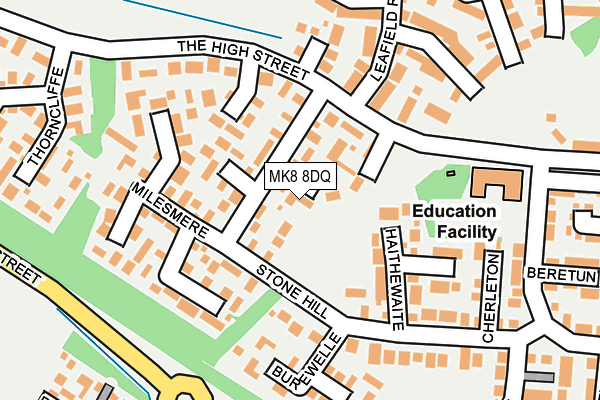 MK8 8DQ map - OS OpenMap – Local (Ordnance Survey) MK8 8DQ map - OS OpenMap – Local (Ordnance Survey)