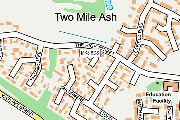 MK8 8DS map - OS OpenMap – Local (Ordnance Survey) MK8 8DS map - OS OpenMap – Local (Ordnance Survey)