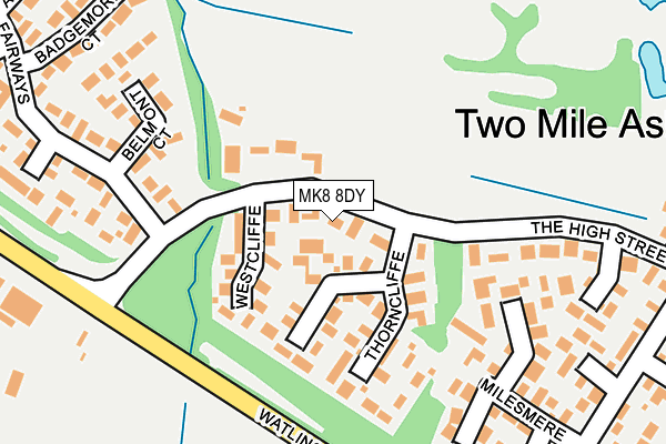 MK8 8DY map - OS OpenMap – Local (Ordnance Survey)