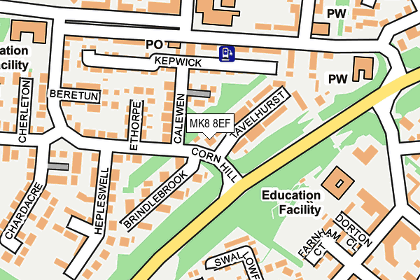MK8 8EF map - OS OpenMap – Local (Ordnance Survey) MK8 8EF map - OS OpenMap – Local (Ordnance Survey)