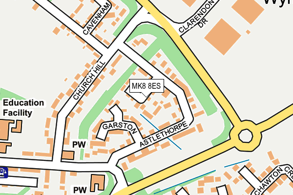 MK8 8ES map - OS OpenMap – Local (Ordnance Survey) MK8 8ES map - OS OpenMap – Local (Ordnance Survey)