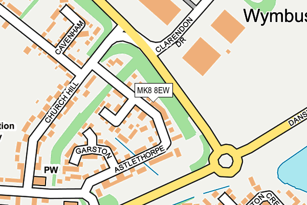 MK8 8EW map - OS OpenMap – Local (Ordnance Survey) MK8 8EW map - OS OpenMap – Local (Ordnance Survey)