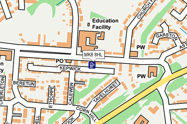 MK8 8HL map - OS OpenMap – Local (Ordnance Survey) MK8 8HL map - OS OpenMap – Local (Ordnance Survey)