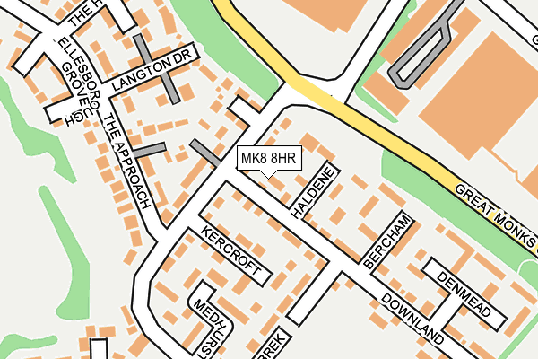MK8 8HR map - OS OpenMap – Local (Ordnance Survey) MK8 8HR map - OS OpenMap – Local (Ordnance Survey)