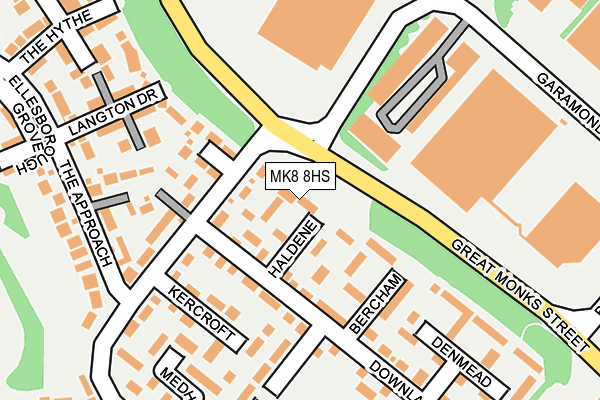 MK8 8HS map - OS OpenMap – Local (Ordnance Survey) MK8 8HS map - OS OpenMap – Local (Ordnance Survey)