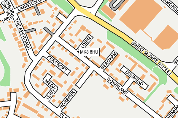 MK8 8HU map - OS OpenMap – Local (Ordnance Survey) MK8 8HU map - OS OpenMap – Local (Ordnance Survey)