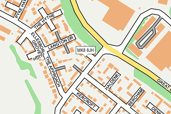 MK8 8JH map - OS OpenMap – Local (Ordnance Survey) MK8 8JH map - OS OpenMap – Local (Ordnance Survey)