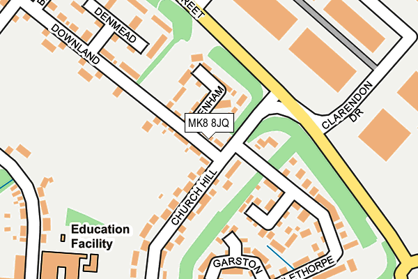 MK8 8JQ map - OS OpenMap – Local (Ordnance Survey) MK8 8JQ map - OS OpenMap – Local (Ordnance Survey)