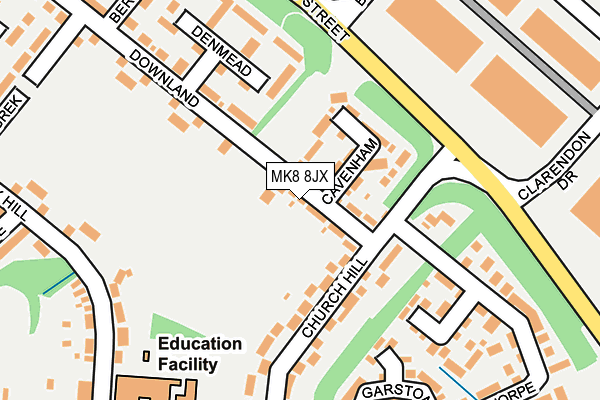 MK8 8JX map - OS OpenMap – Local (Ordnance Survey) MK8 8JX map - OS OpenMap – Local (Ordnance Survey)