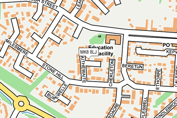 MK8 8LJ map - OS OpenMap – Local (Ordnance Survey) MK8 8LJ map - OS OpenMap – Local (Ordnance Survey)