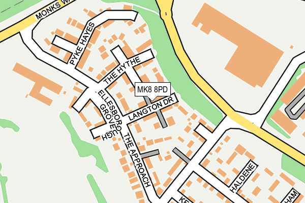 MK8 8PD map - OS OpenMap – Local (Ordnance Survey) MK8 8PD map - OS OpenMap – Local (Ordnance Survey)