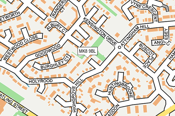 MK8 9BL map - OS OpenMap – Local (Ordnance Survey) MK8 9BL map - OS OpenMap – Local (Ordnance Survey)