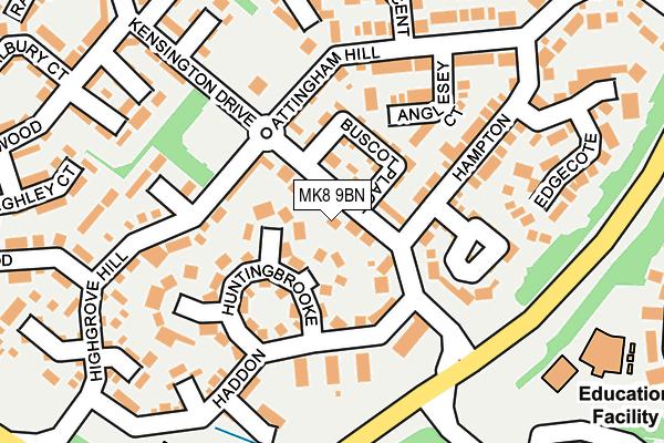 MK8 9BN map - OS OpenMap – Local (Ordnance Survey) MK8 9BN map - OS OpenMap – Local (Ordnance Survey)