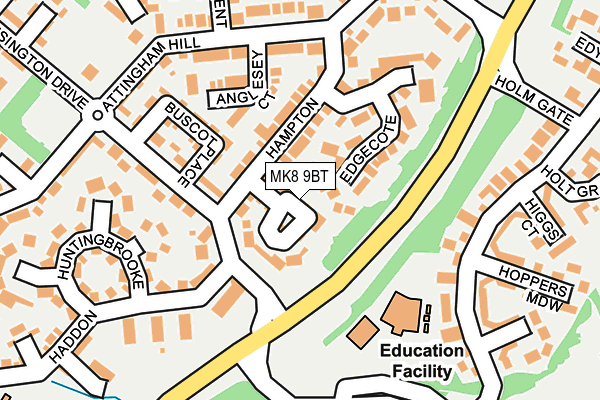 MK8 9BT map - OS OpenMap – Local (Ordnance Survey) MK8 9BT map - OS OpenMap – Local (Ordnance Survey)