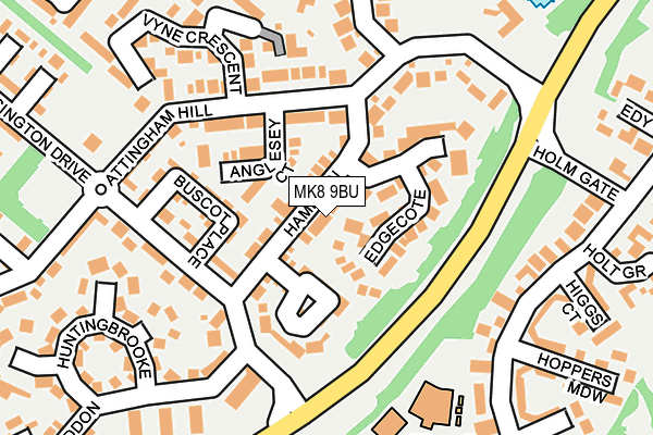 MK8 9BU map - OS OpenMap – Local (Ordnance Survey) MK8 9BU map - OS OpenMap – Local (Ordnance Survey)
