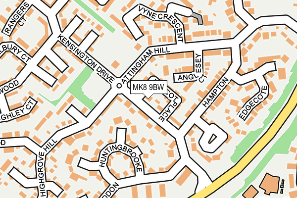 MK8 9BW map - OS OpenMap – Local (Ordnance Survey) MK8 9BW map - OS OpenMap – Local (Ordnance Survey)