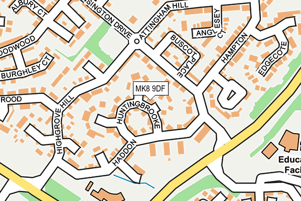 MK8 9DF map - OS OpenMap – Local (Ordnance Survey) MK8 9DF map - OS OpenMap – Local (Ordnance Survey)