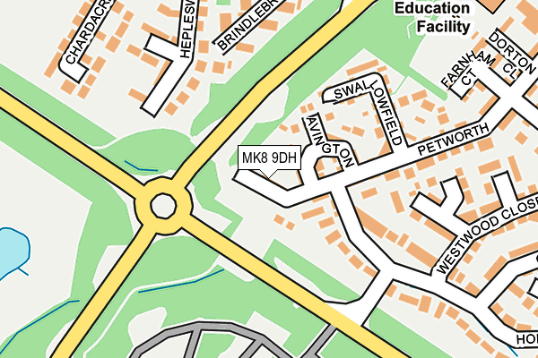 MK8 9DH map - OS OpenMap – Local (Ordnance Survey) MK8 9DH map - OS OpenMap – Local (Ordnance Survey)