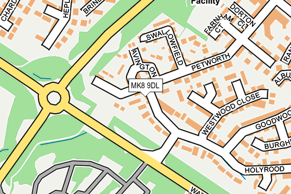 MK8 9DL map - OS OpenMap – Local (Ordnance Survey) MK8 9DL map - OS OpenMap – Local (Ordnance Survey)