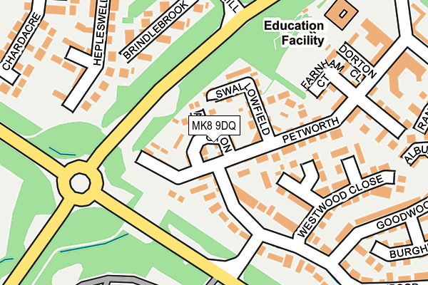 MK8 9DQ map - OS OpenMap – Local (Ordnance Survey) MK8 9DQ map - OS OpenMap – Local (Ordnance Survey)