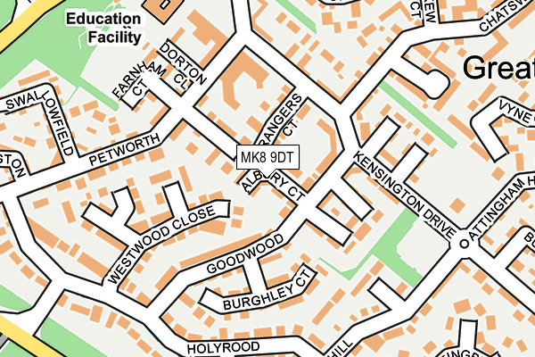 MK8 9DT map - OS OpenMap – Local (Ordnance Survey) MK8 9DT map - OS OpenMap – Local (Ordnance Survey)