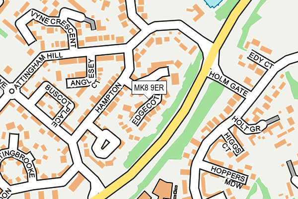 MK8 9ER map - OS OpenMap – Local (Ordnance Survey) MK8 9ER map - OS OpenMap – Local (Ordnance Survey)