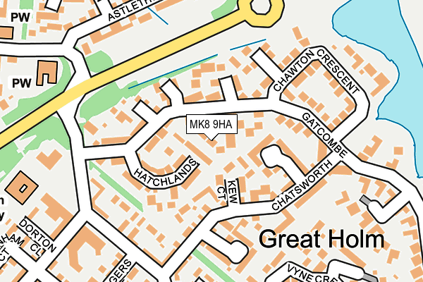 MK8 9HA map - OS OpenMap – Local (Ordnance Survey) MK8 9HA map - OS OpenMap – Local (Ordnance Survey)