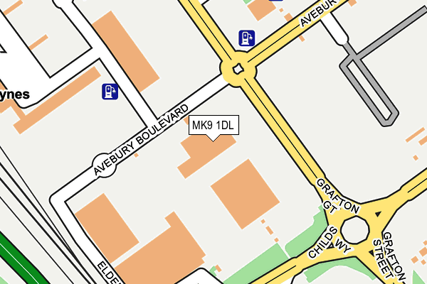 MK9 1DL map - OS OpenMap – Local (Ordnance Survey) MK9 1DL map - OS OpenMap – Local (Ordnance Survey)