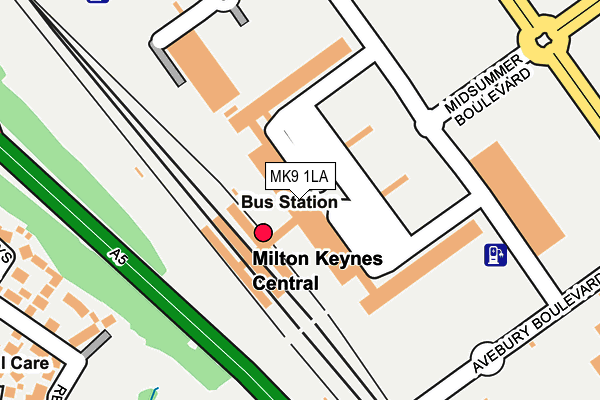 MK9 1LA map - OS OpenMap – Local (Ordnance Survey) MK9 1LA map - OS OpenMap – Local (Ordnance Survey)