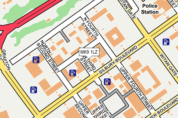 MK9 1LZ map - OS OpenMap – Local (Ordnance Survey) MK9 1LZ map - OS OpenMap – Local (Ordnance Survey)