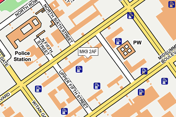 MK9 2AF map - OS OpenMap – Local (Ordnance Survey) MK9 2AF map - OS OpenMap – Local (Ordnance Survey)