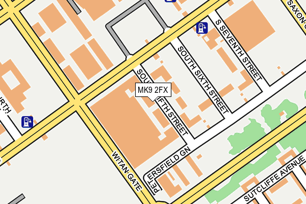 MK9 2FX map - OS OpenMap – Local (Ordnance Survey) MK9 2FX map - OS OpenMap – Local (Ordnance Survey)