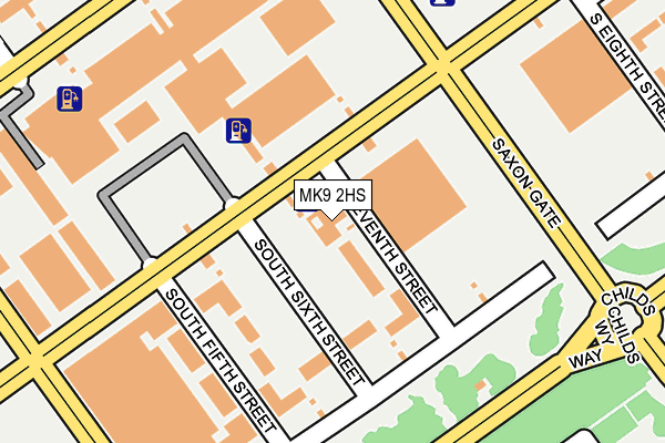 MK9 2HS map - OS OpenMap – Local (Ordnance Survey) MK9 2HS map - OS OpenMap – Local (Ordnance Survey)